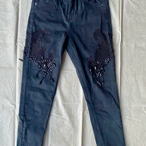 Unique TopShop Mesh Western Jeans! - Picture 3 of 6